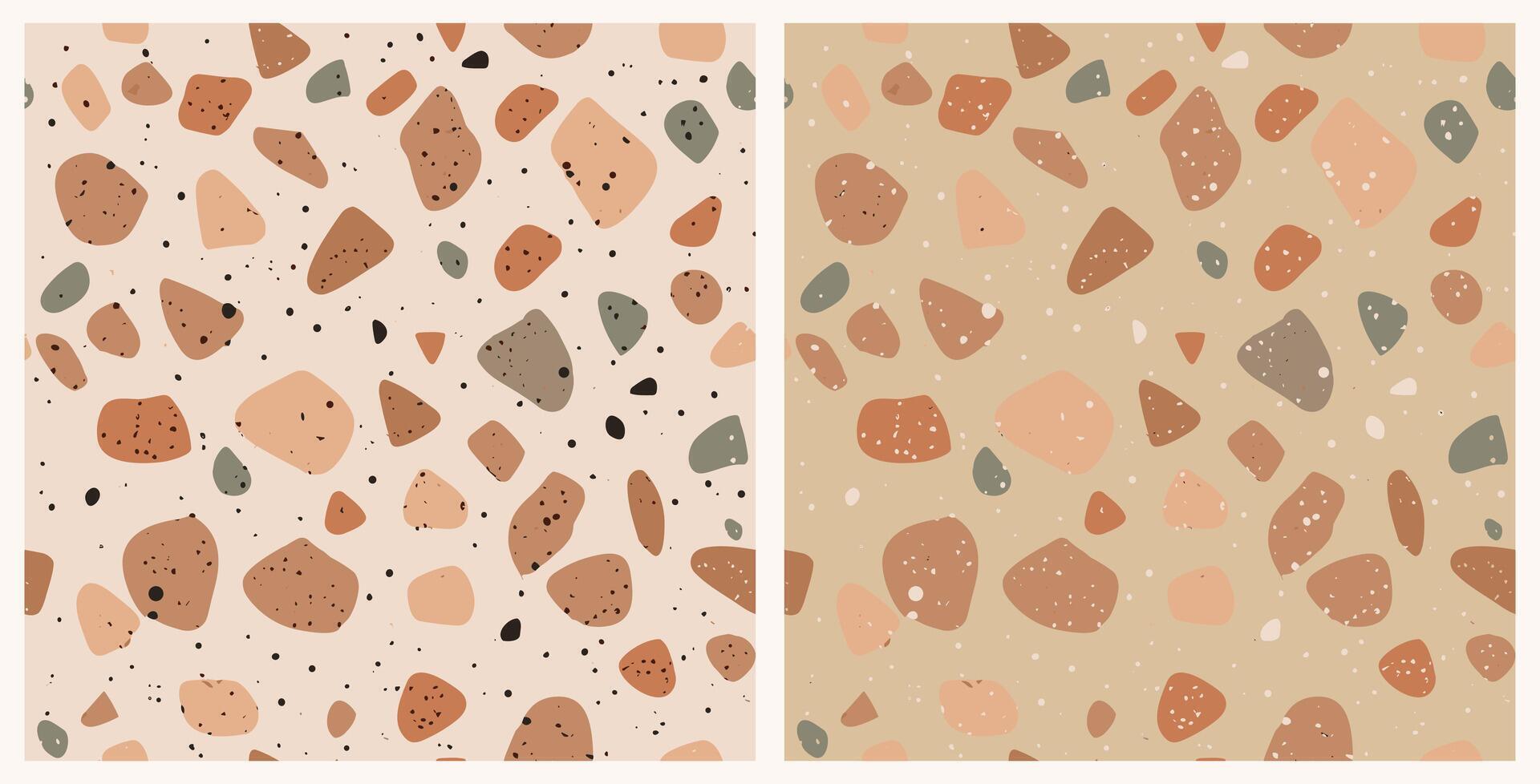 Set of Venetian terrazzo seamless patterns . vector