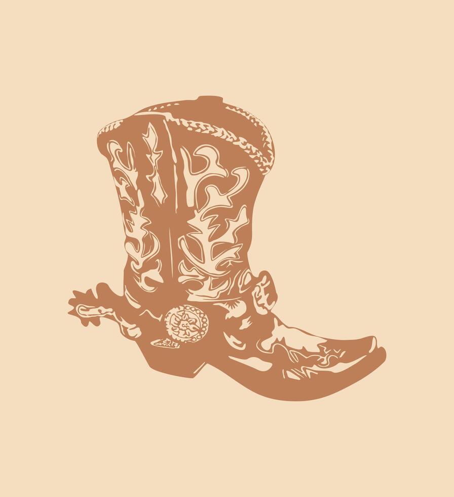 Durango boots, a classic piece of cowboy boots. vector