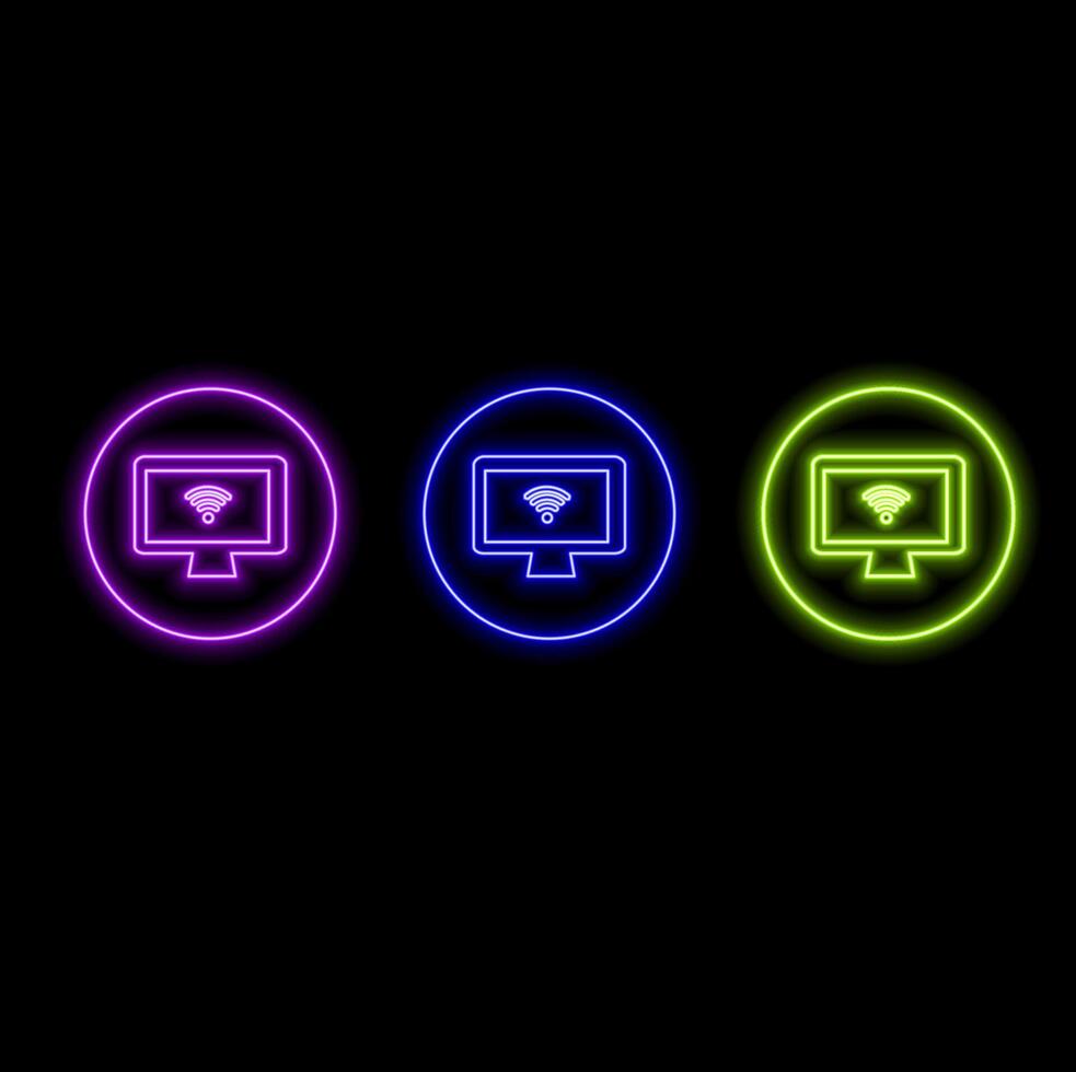 Abstract wifi connection concept connecting network people communication On a blue background, futuristic, modern. neon style. vector