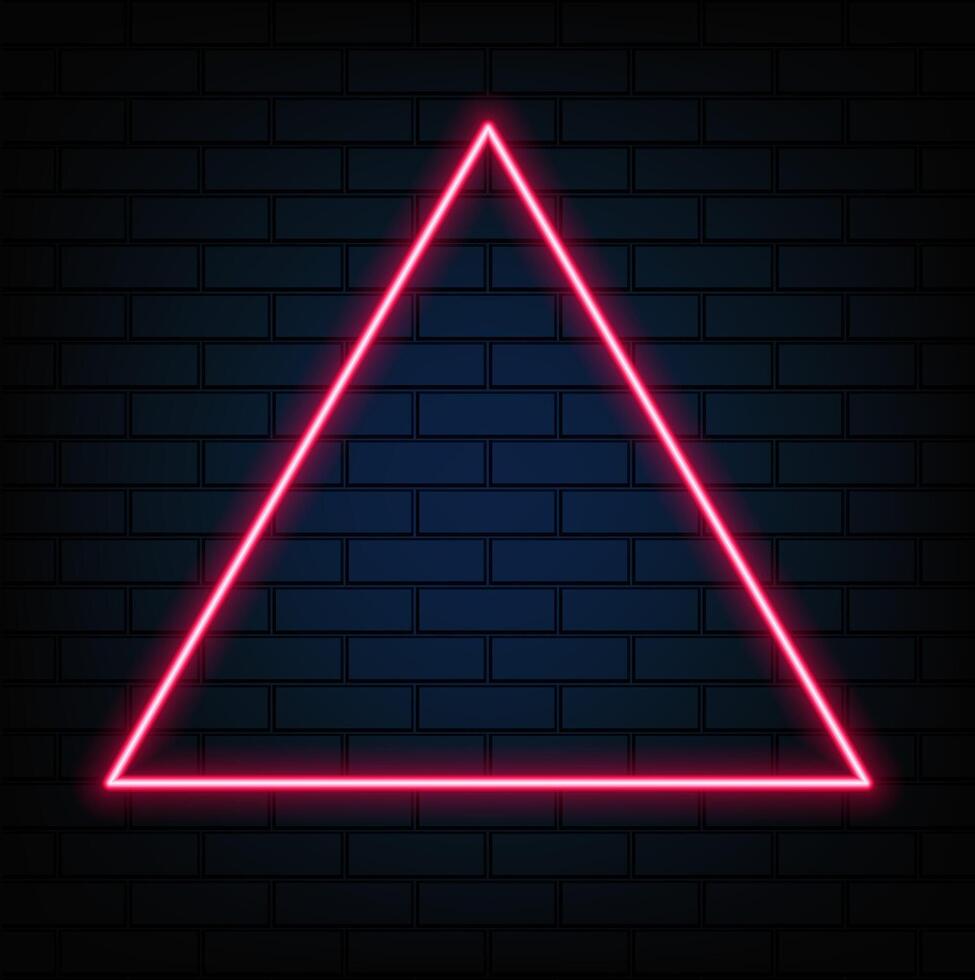 Neon pink, neon light shape with long lines forming. vector