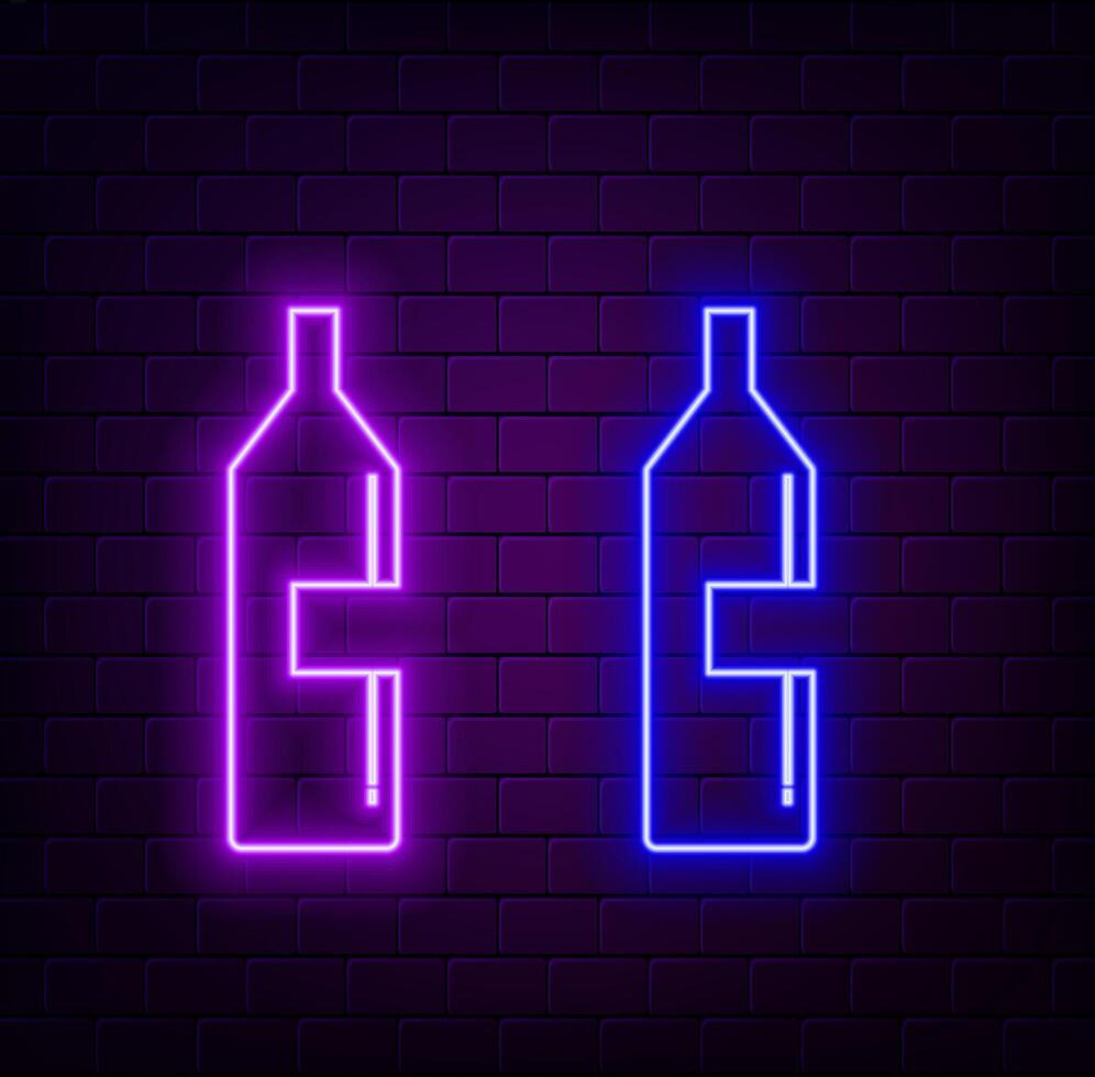 Craft Beer. Beer neon sign. Neon glowing signboard banner design vector