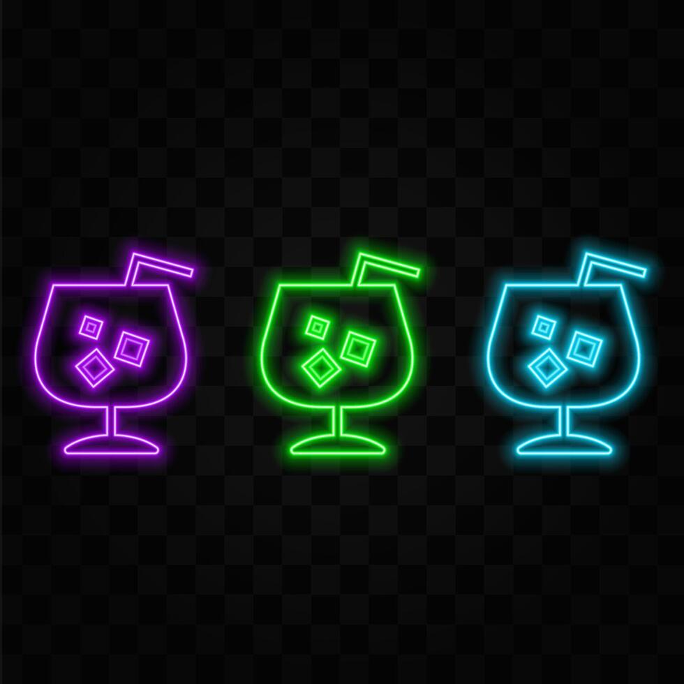 Neon pub and restaurant sign design vector