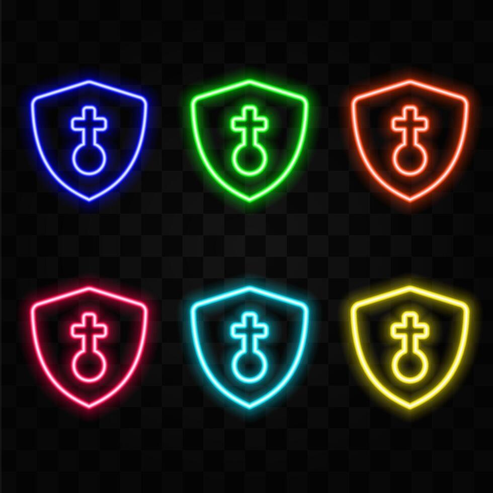 Abstract Technology Background, Internet Technology Cyber Security Concept. neon style. vector