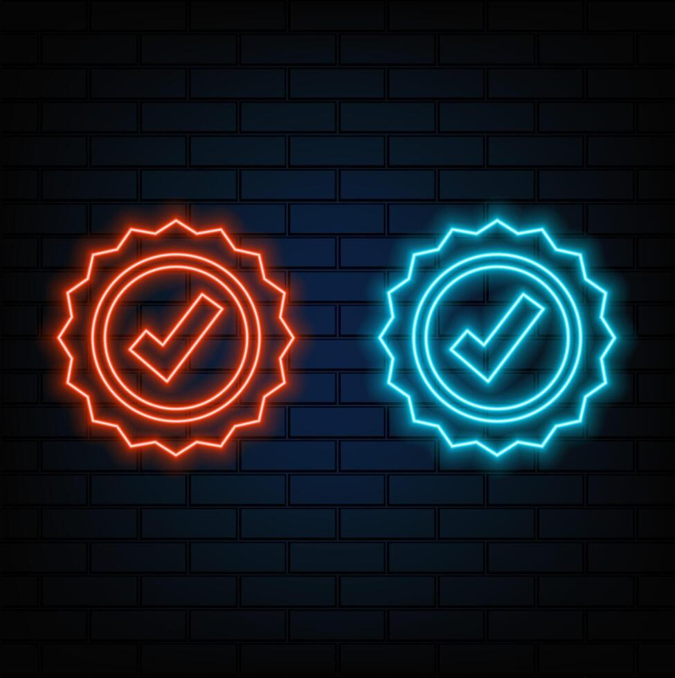 Neon sign done, brand the brand. 3d rendering illustration. vector