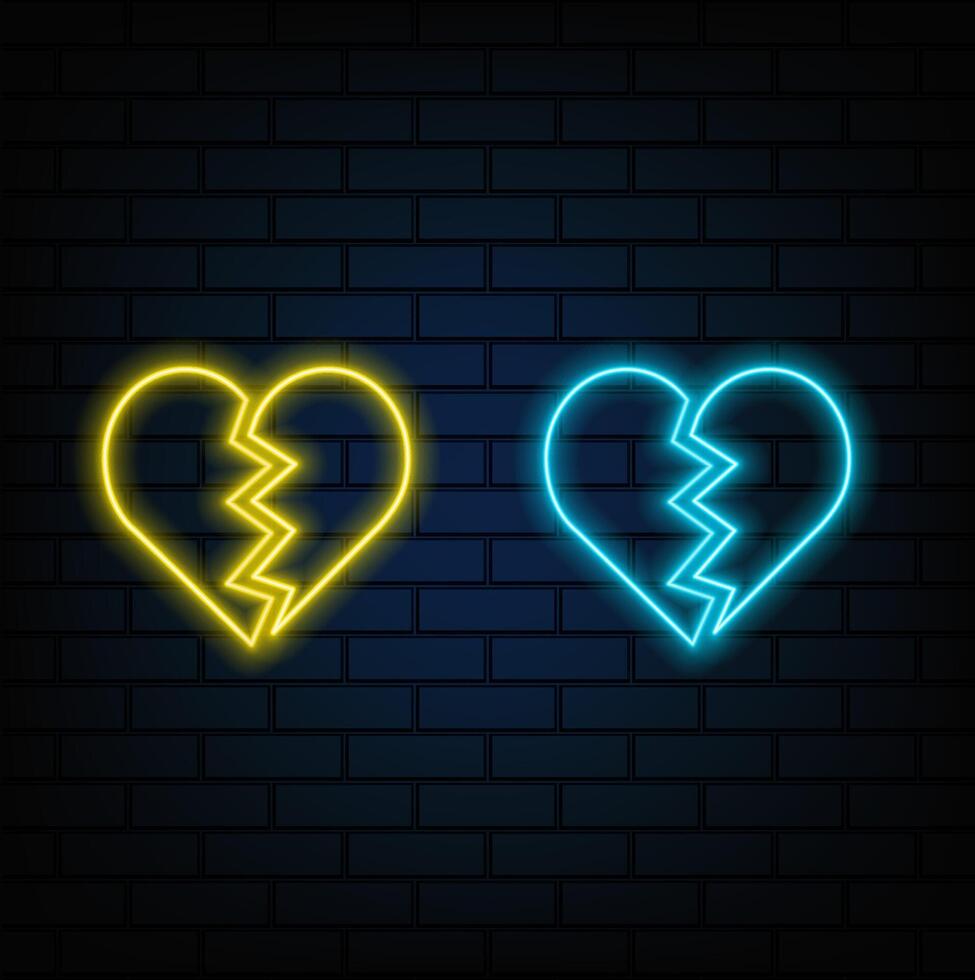heartbroken. A sign of brilliant disgust. Beak up. isolated illustration. neon style. vector
