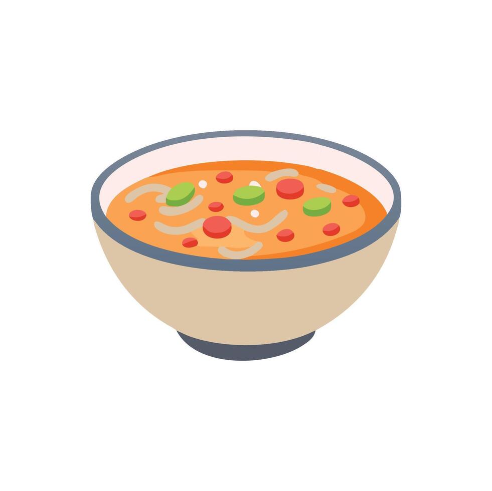 Minestrone Soup in a Bowl Icon vector