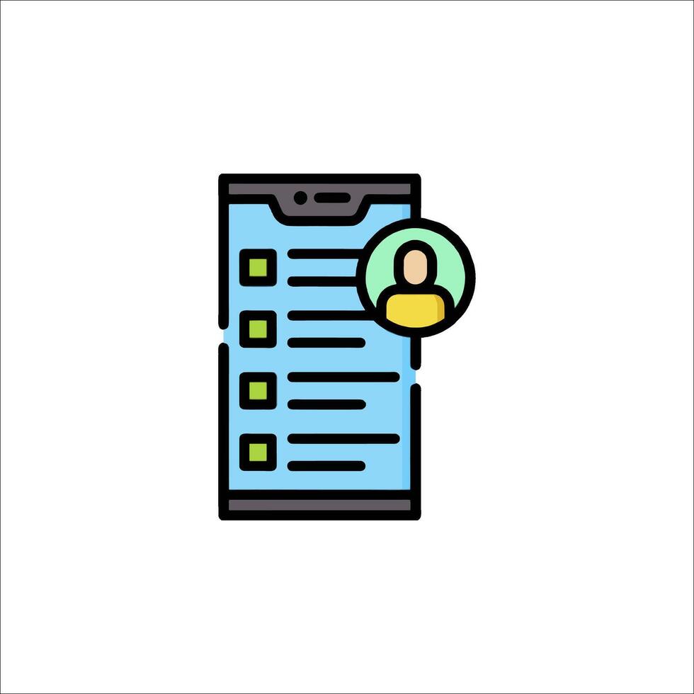 A phone with a checklist icon vector