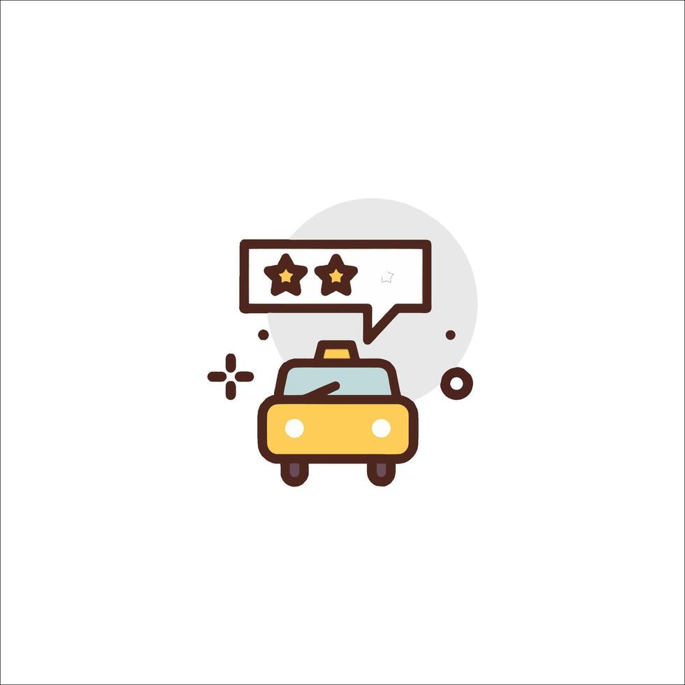 A taxi cab with a star on it vector
