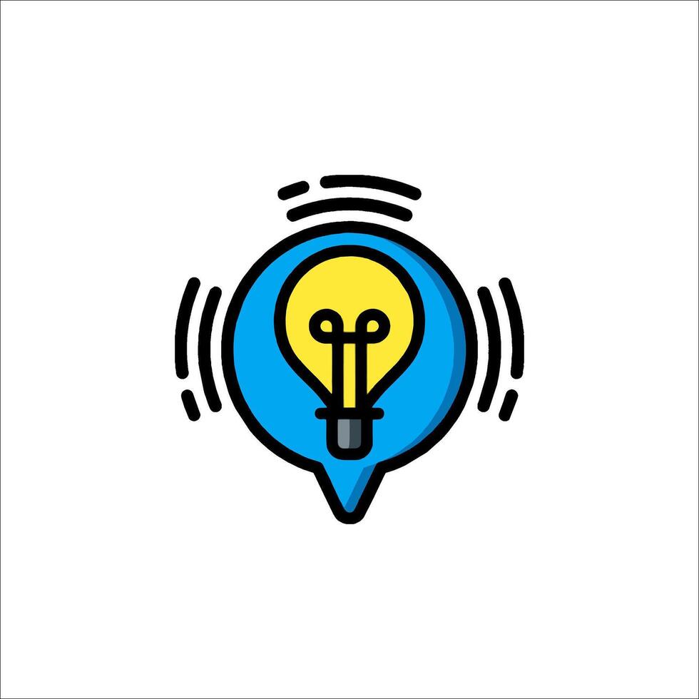 A light bulb with a microphone icon vector