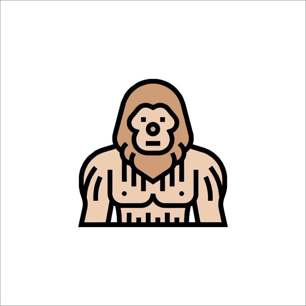 A cartoon gorilla with a shirt on vector