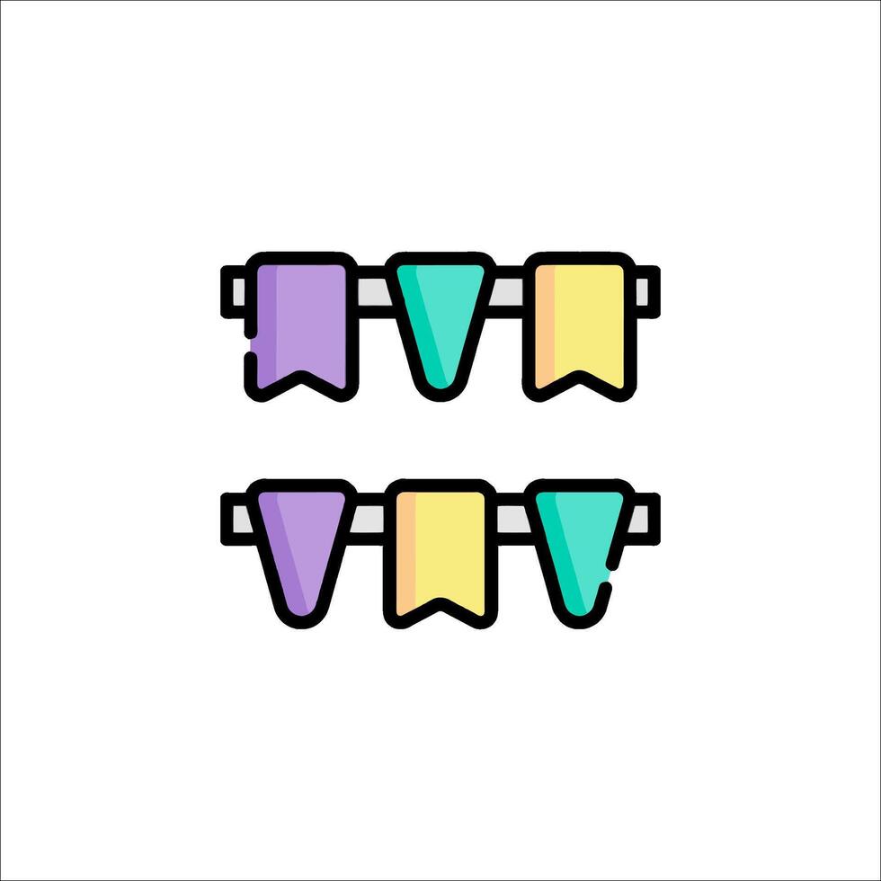 A colorful banner with a ribbon on it vector