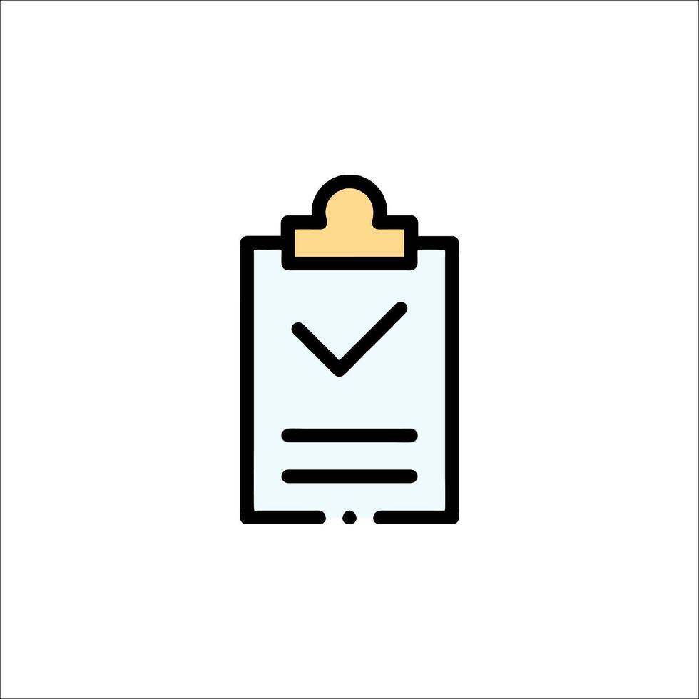 A clipboard with a check mark on it vector