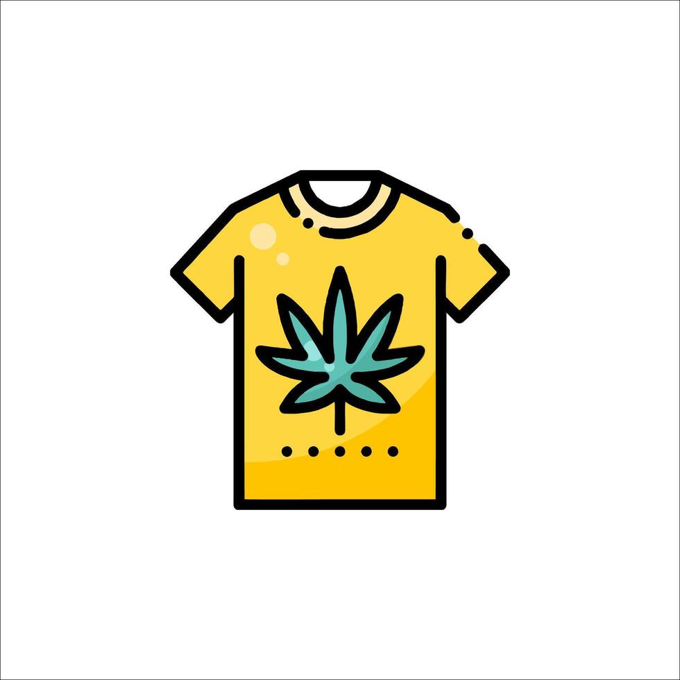 A marijuana t - shirt icon vector