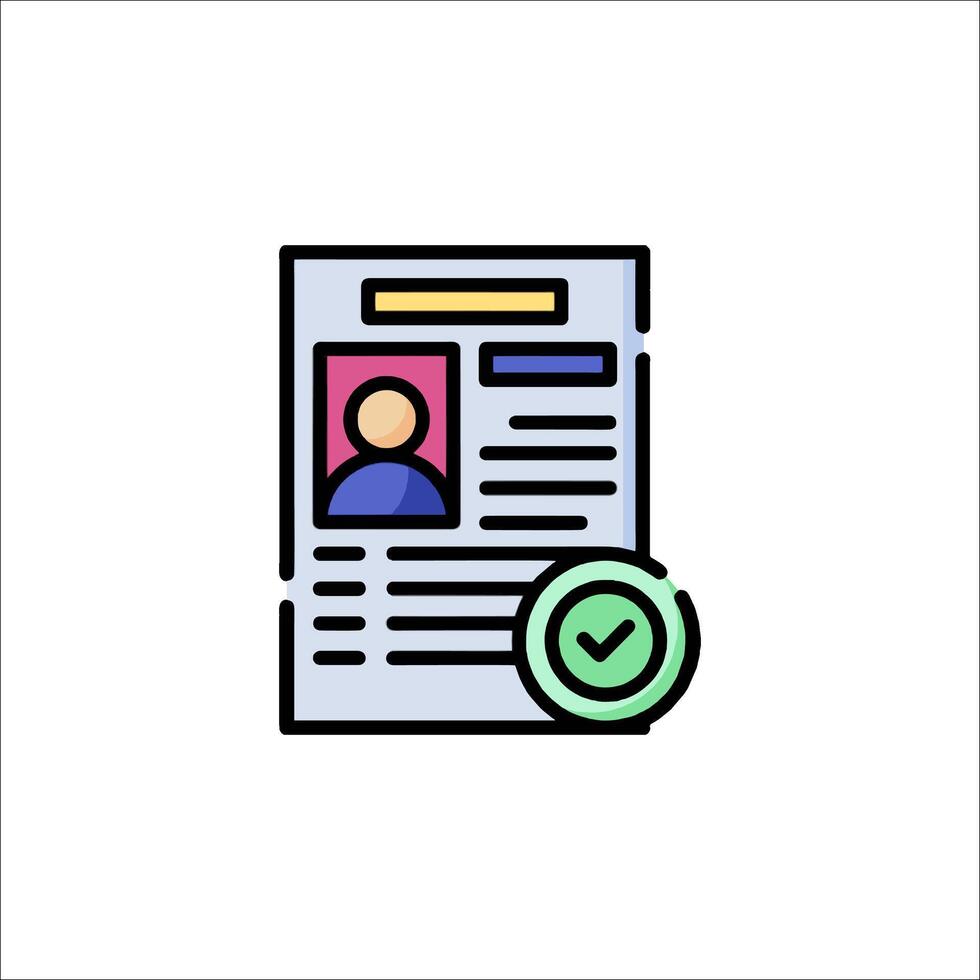 A person is holding a document with a check mark vector