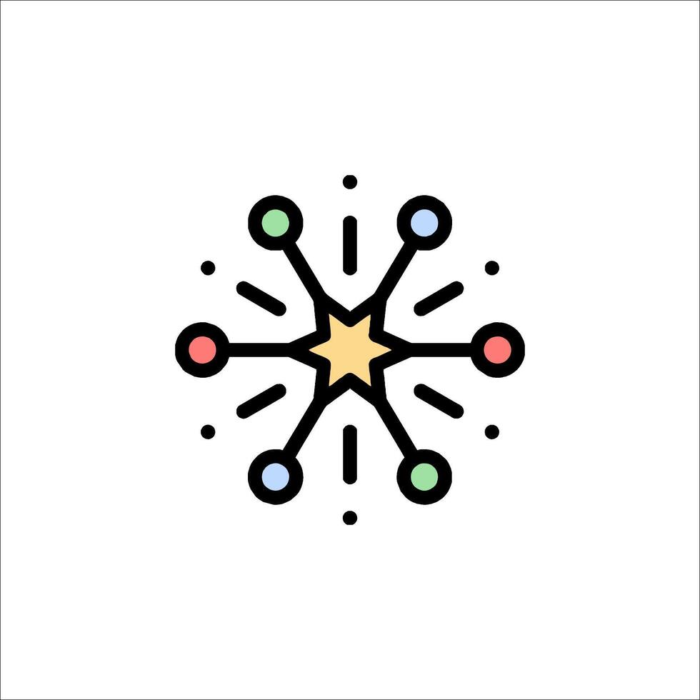 A starburst icon with a circle around it vector