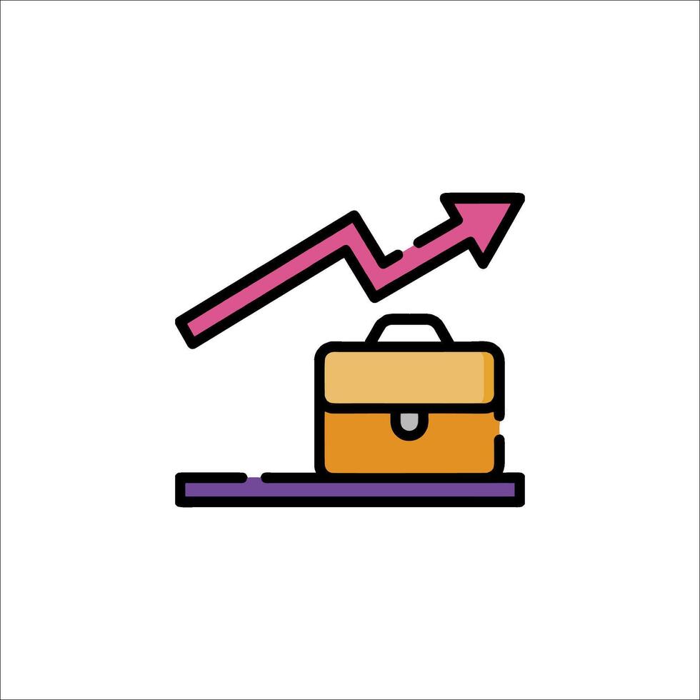 Business growth icon illustration vector
