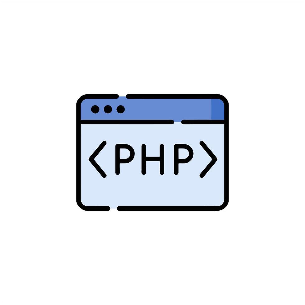 Php icon on white background vector