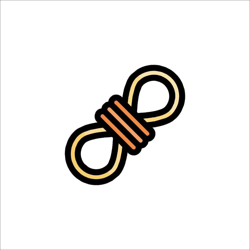 A rope with a knot on it vector