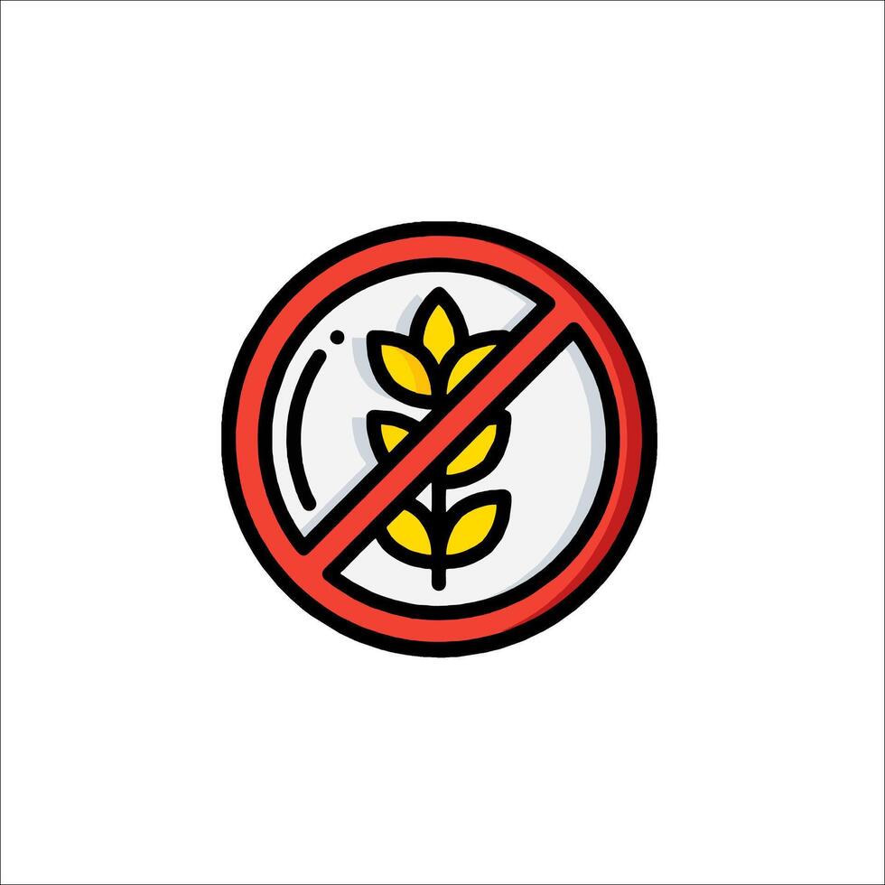 No gluten icon illustration vector