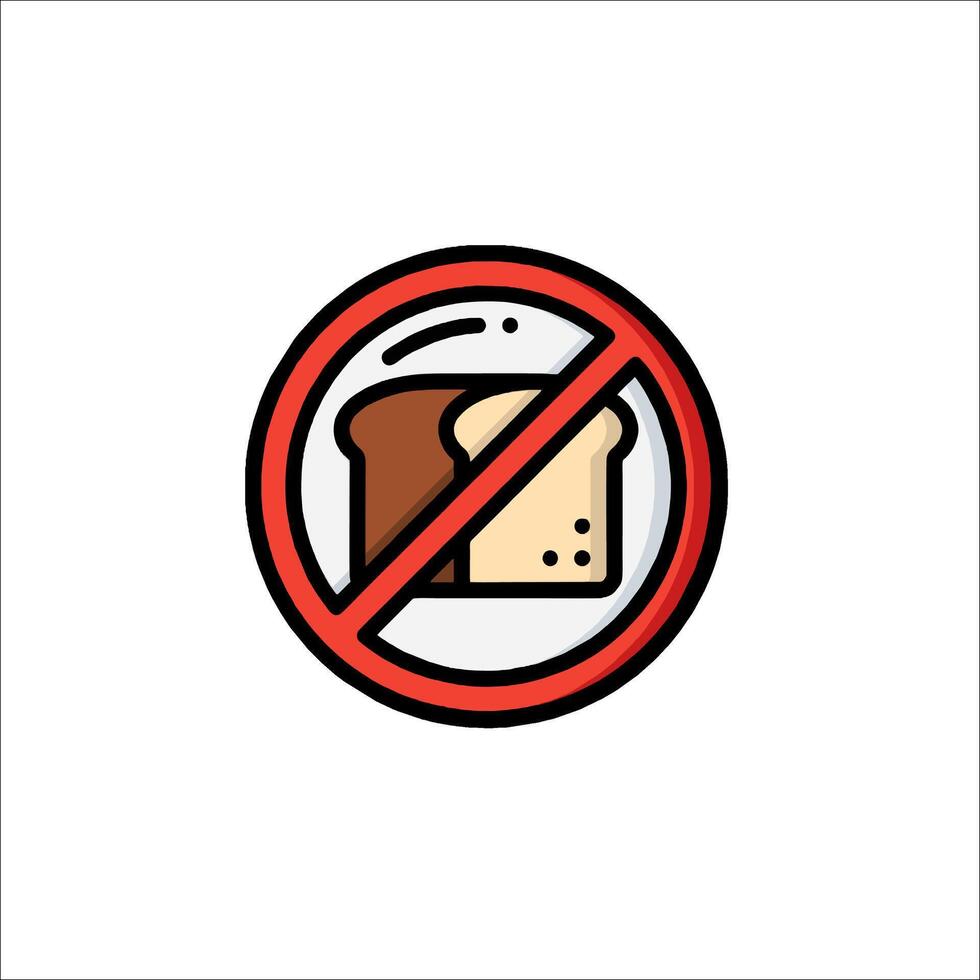 No bread icon illustration vector