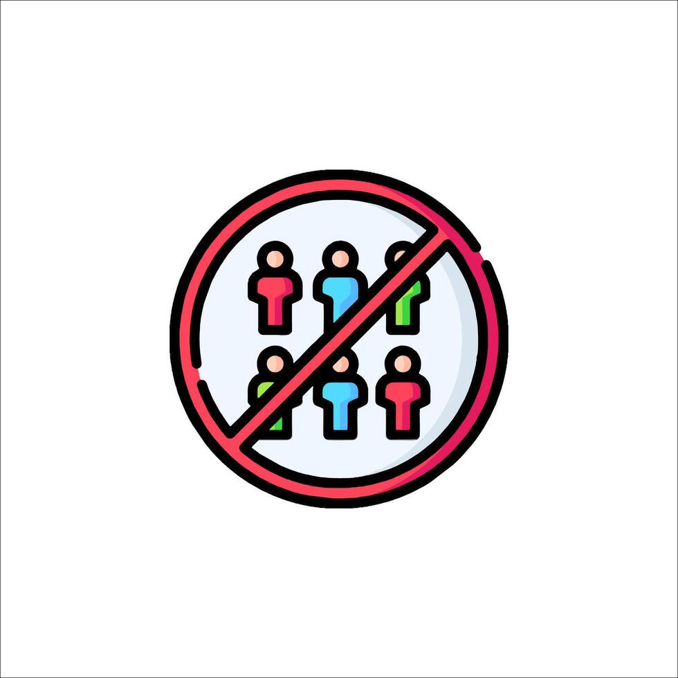 No people sign icon illustration vector