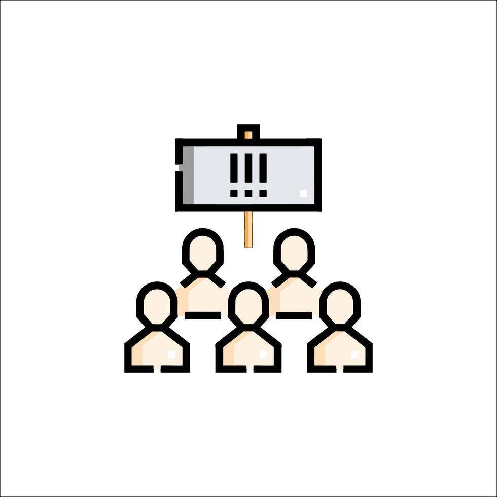 A group of people in front of a white board vector
