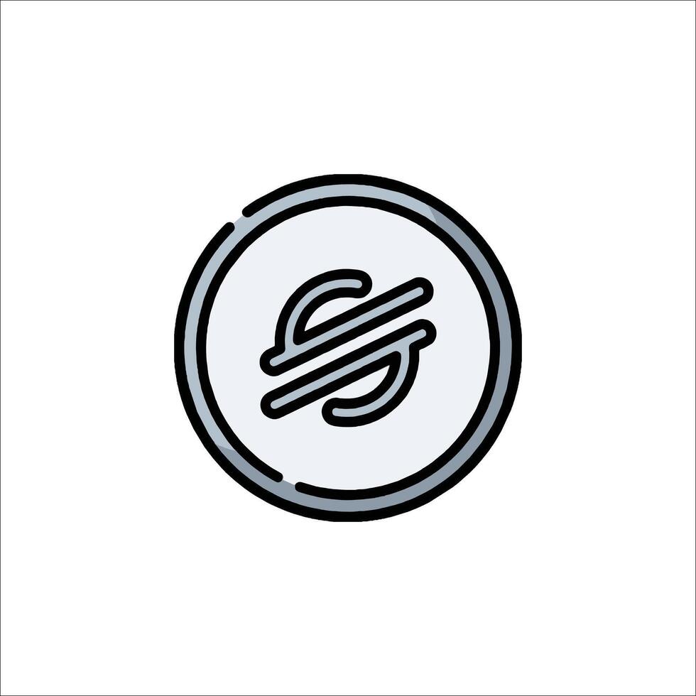 A simple icon of a coin with a dollar sign vector