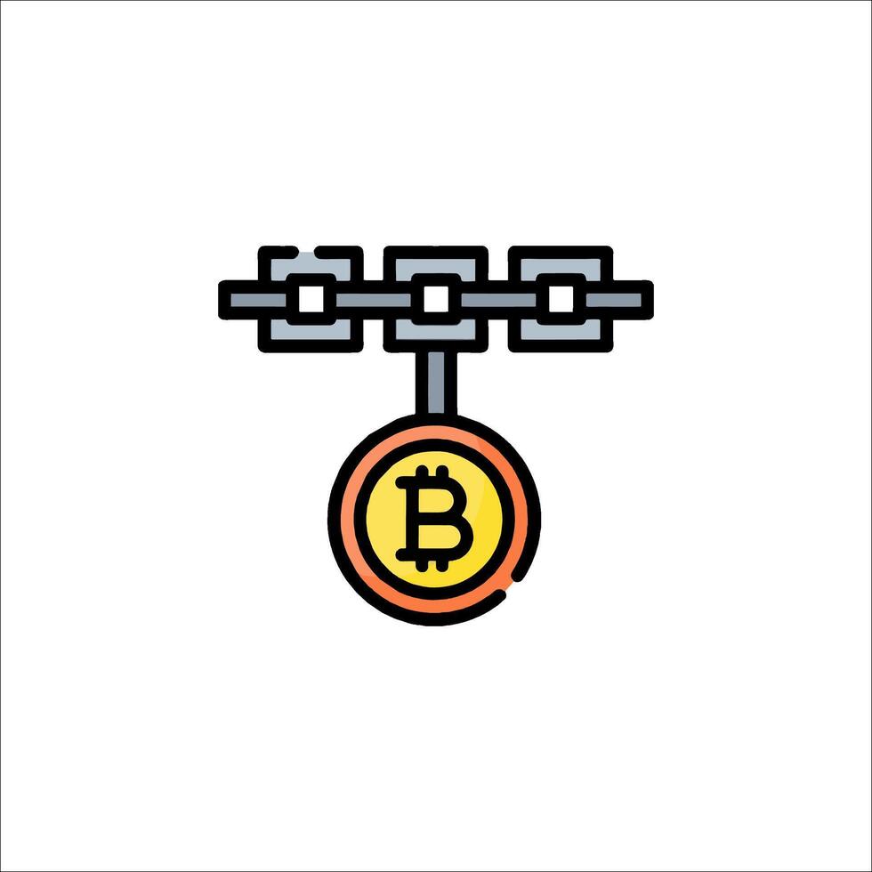 Bitcoin icon illustration vector