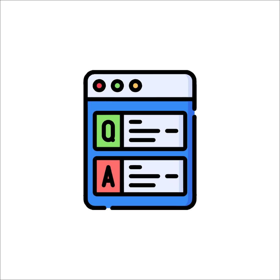 Qa test icon illustration vector