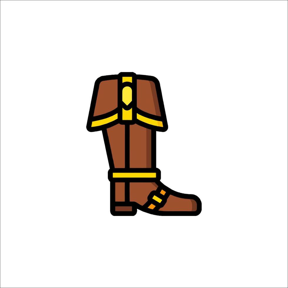 Boot icon in a flat style vector