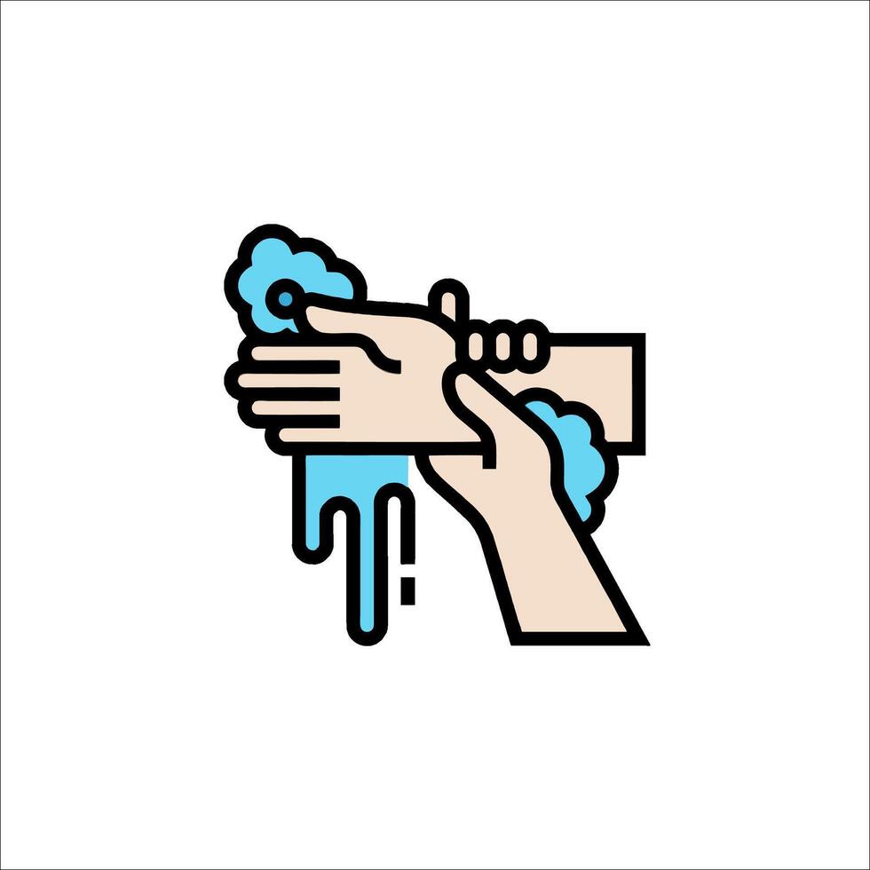Wash hands icon, illustration vector