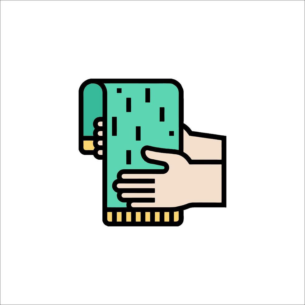 Hand washing towel icon illustration vector