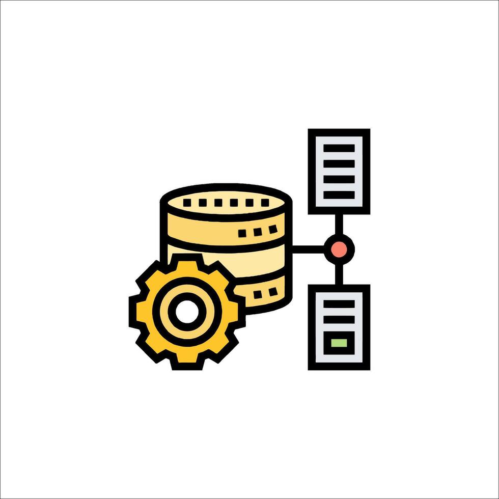 Database management system icon illustration vector