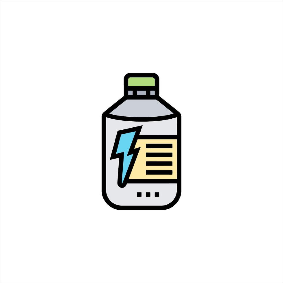 A bottle of water with a lightning bolt on it vector