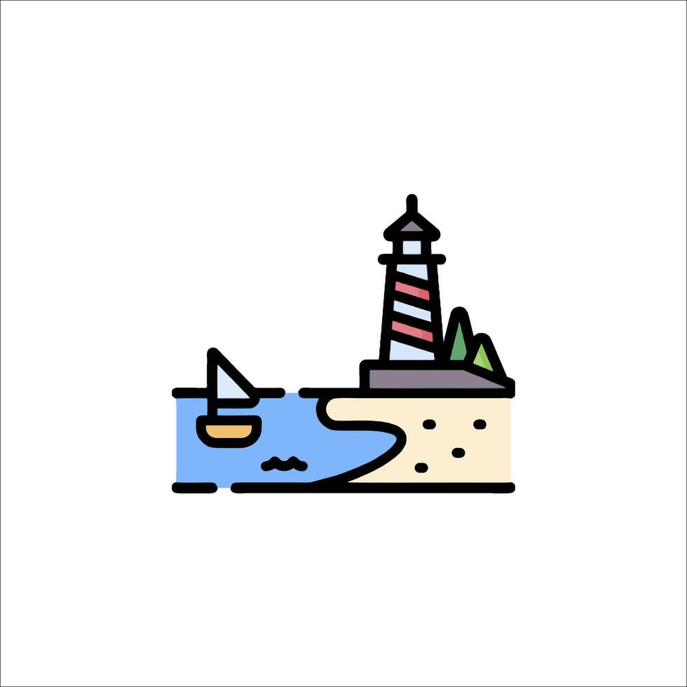 Lighthouse icon illustration vector