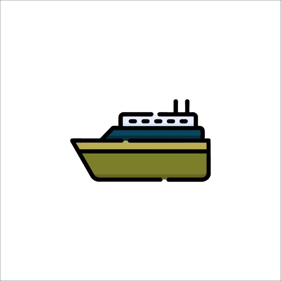 A boat icon on a white background vector