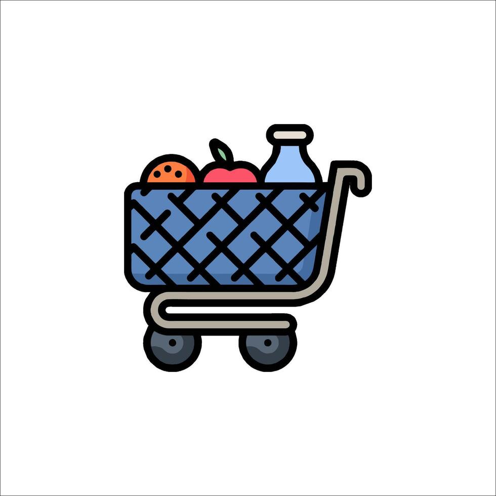 Shopping cart icon illustration vector