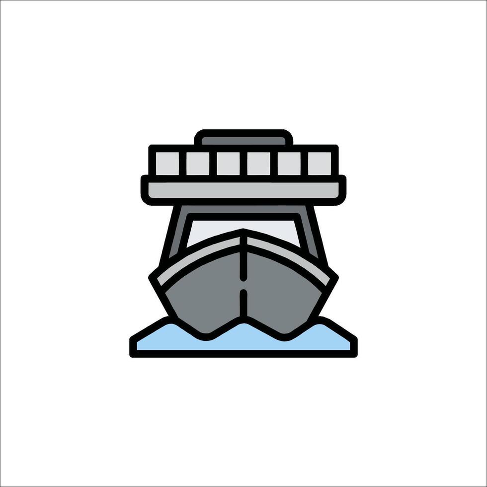A boat icon on a white background vector