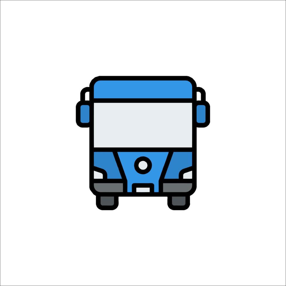 A blue bus icon on a white background vector