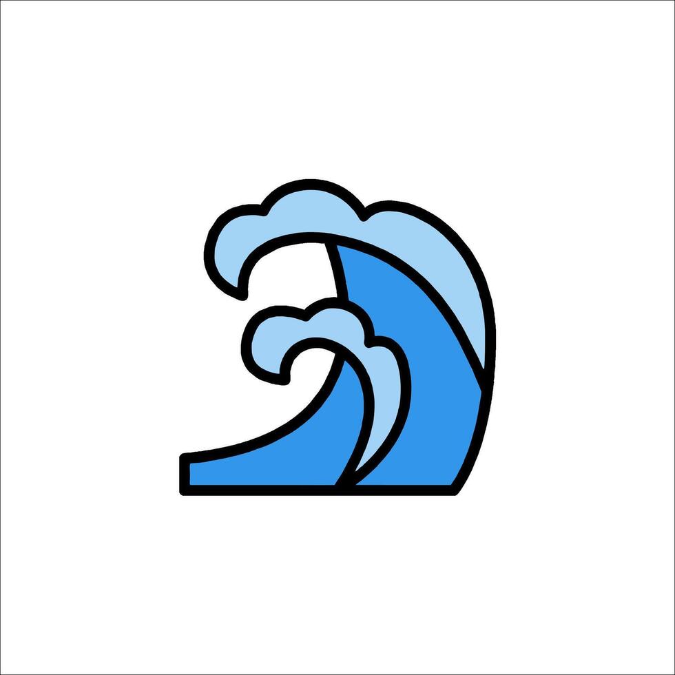 Wave icon illustration vector