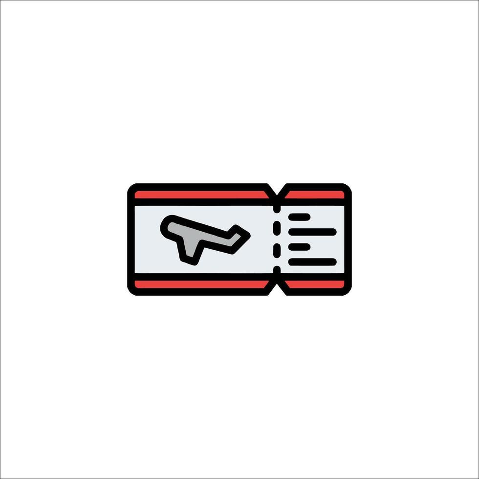 A ticket with an airplane on it vector