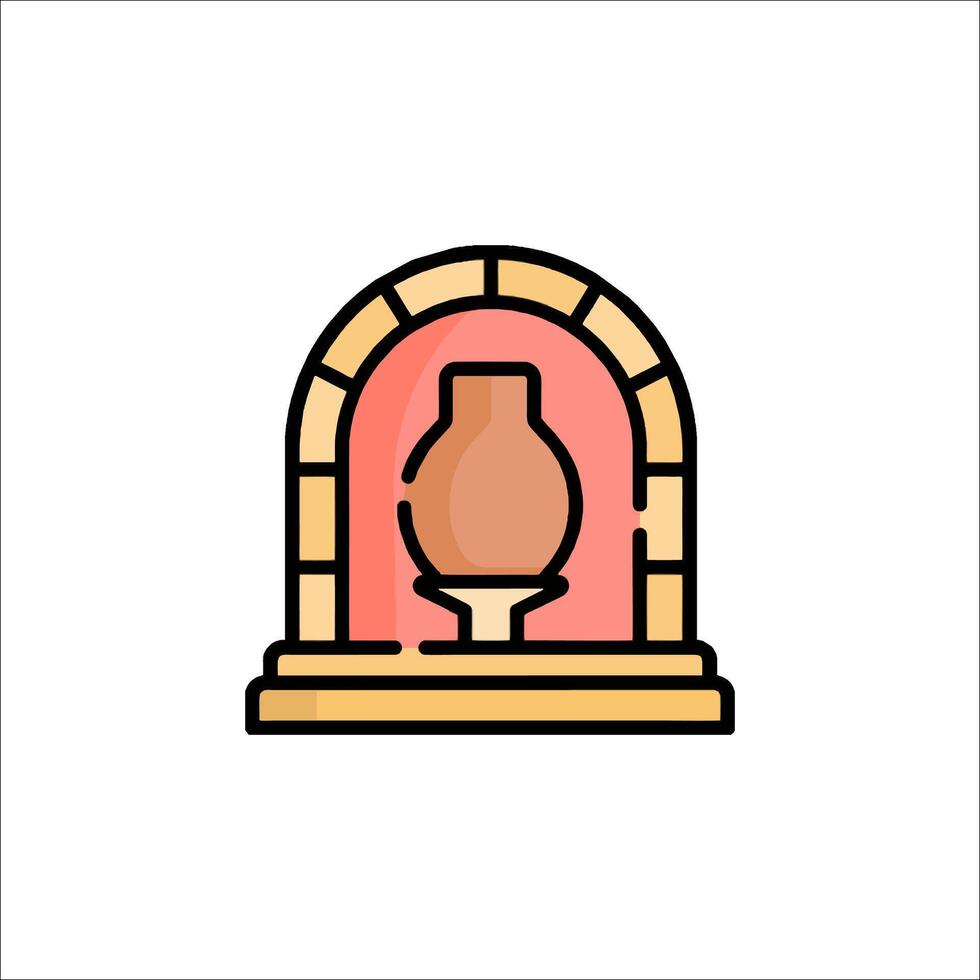 An icon of a vase in a window vector