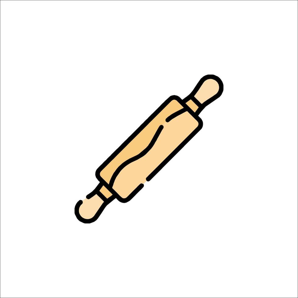 A rolling pin icon on a white background vector