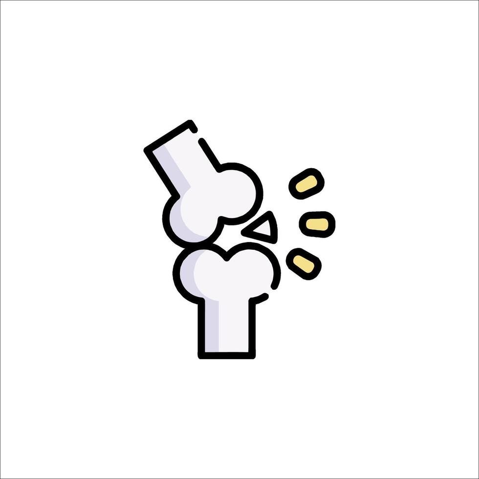 A hand holding a bone icon vector