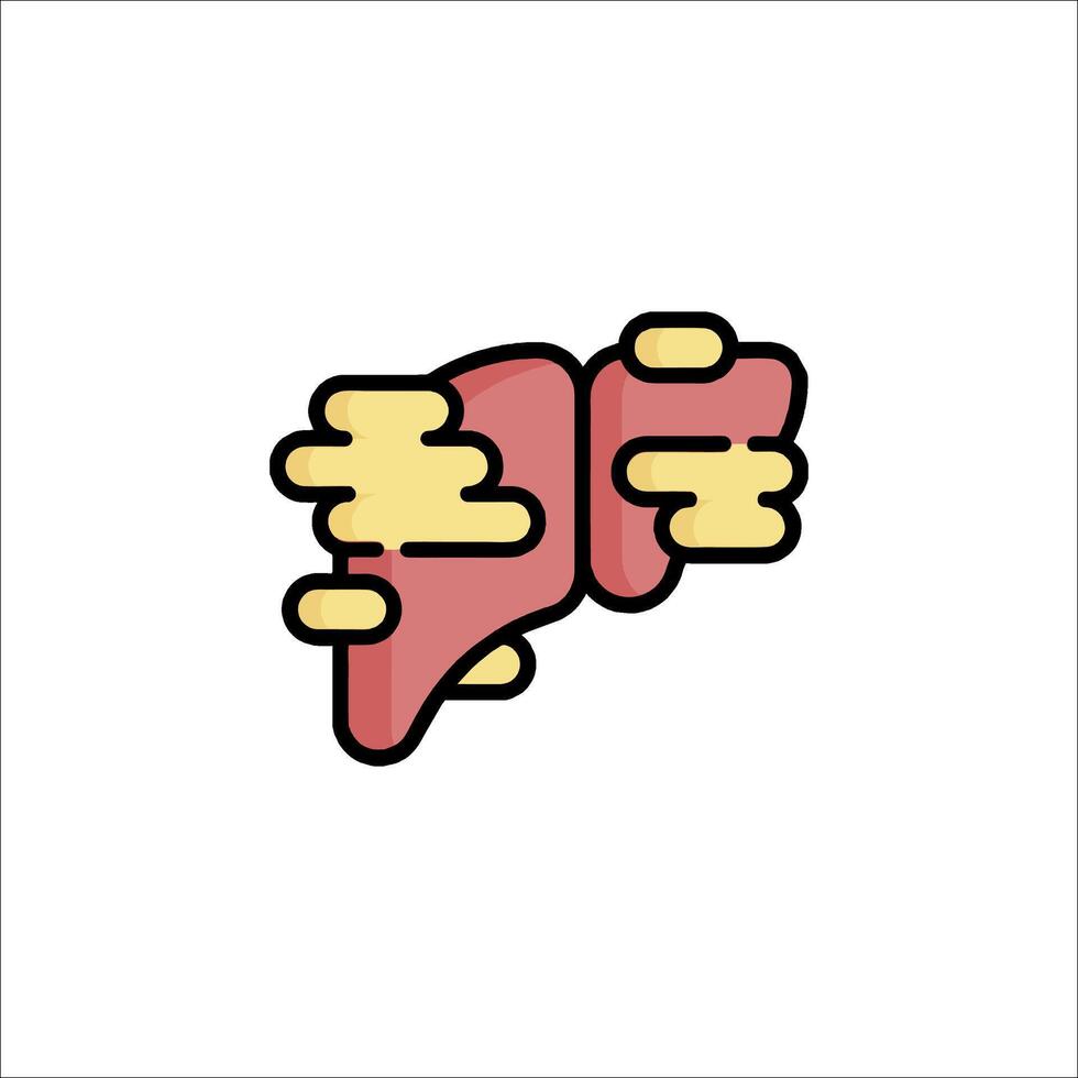 Liver icon, liver disease, liver disease illustration vector