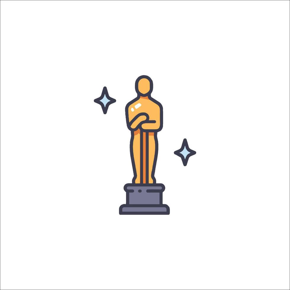 The oscar award icon vector