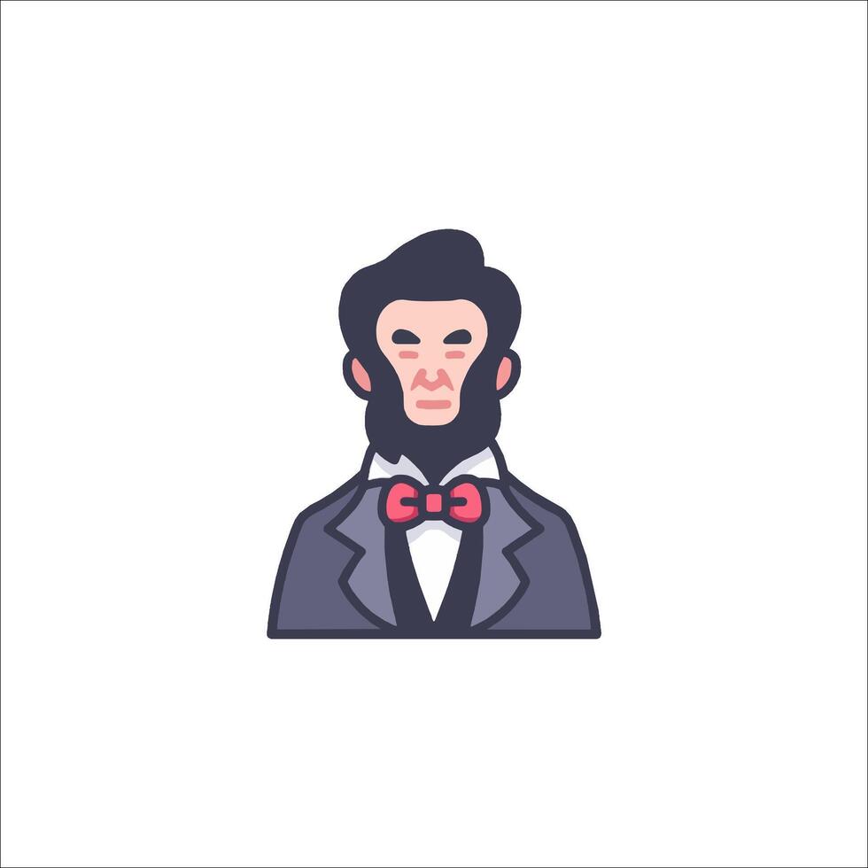 Abraham lincoln icon vector