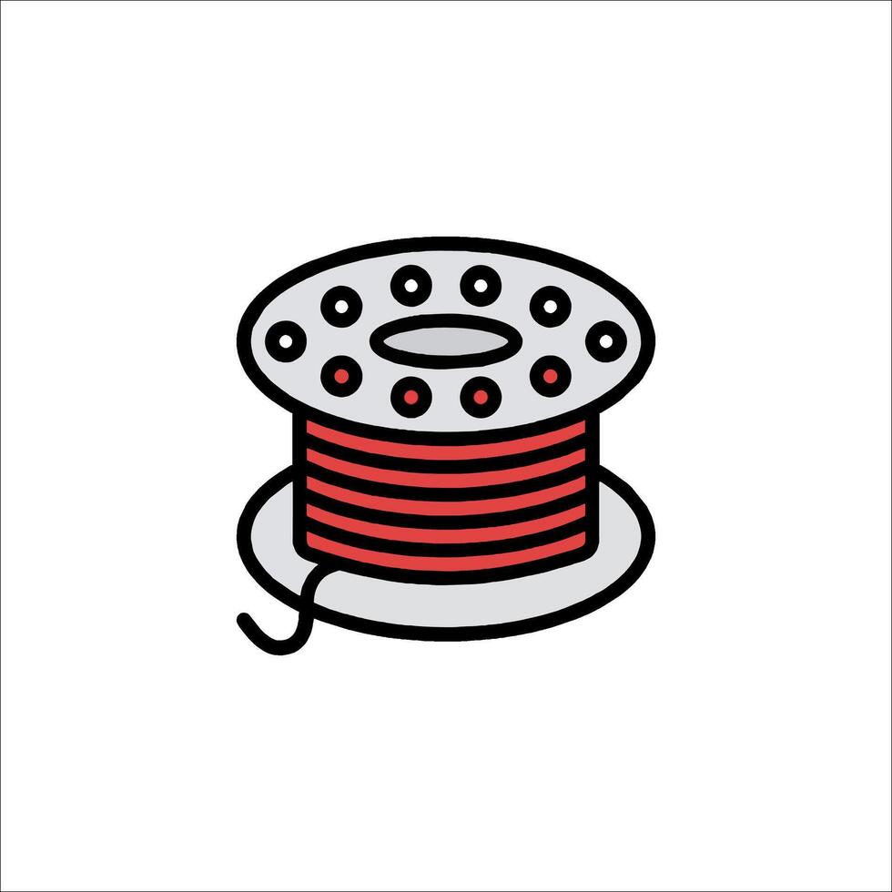 Spool of wire icon illustration vector