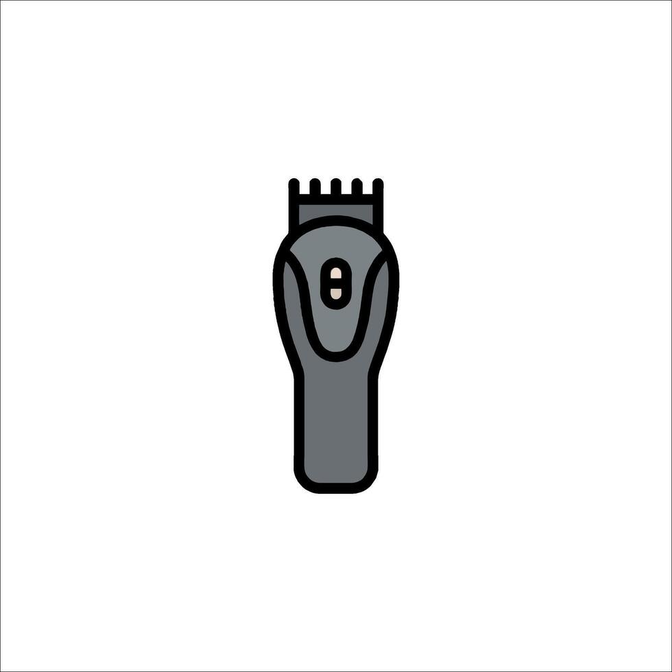 A black and white image of a hair clipper vector