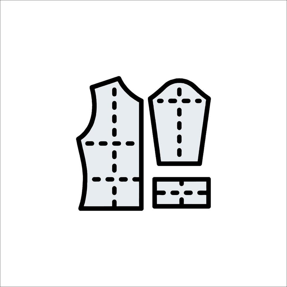 A shirt and vest icon on a white background vector